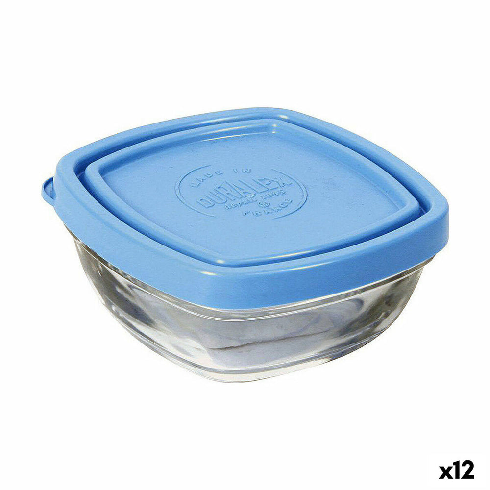 Panier-repas carré avec couvercle Duralex FreshBox Bleu 150 ml 9 x 9 x 4 cm (12 Unités)