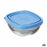 Panier-repas carré avec couvercle Duralex FreshBox Bleu 150 ml 9 x 9 x 4 cm (12 Unités)