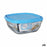 Panier-repas carré avec couvercle Duralex FreshBox Bleu 610 ml 14 x 14 x 6 cm (12 Unités)