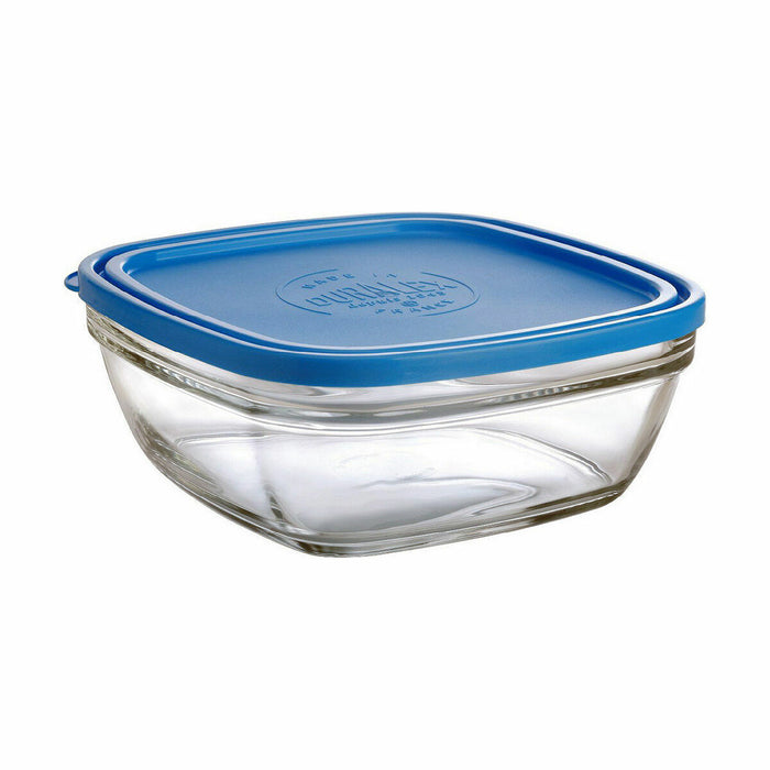 Panier-repas carré avec couvercle Duralex FreshBox Bleu 2 L 20 x 20 x 8 cm (8 Unités)