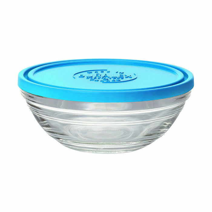 Panier-repas rond avec couvercle Duralex FreshBox Bleu 310 ml (12 Unités)