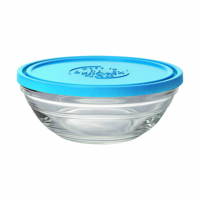 Panier-repas rond avec couvercle Duralex FreshBox Bleu 500 ml (12 Unités)