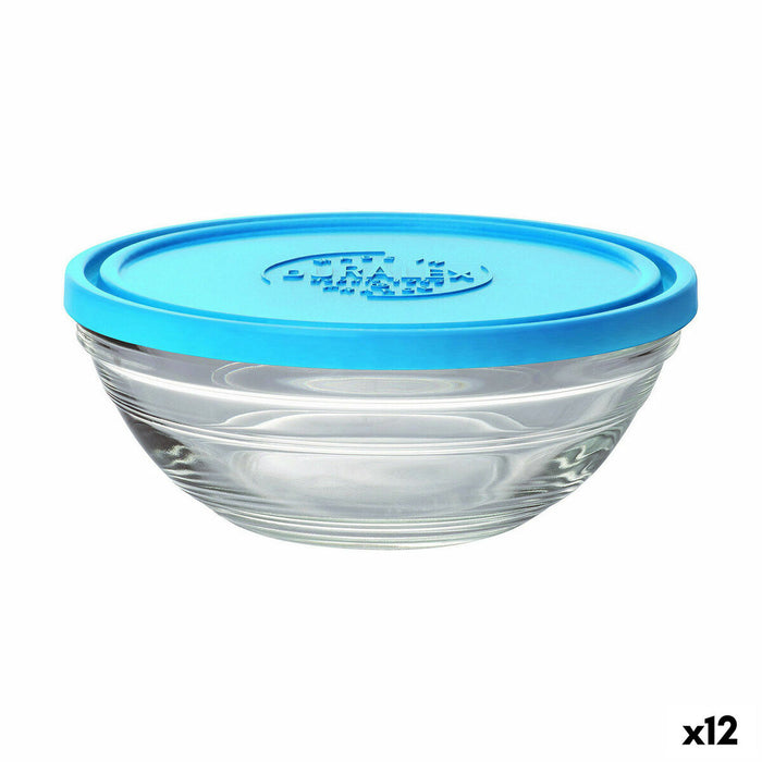 Panier-repas rond avec couvercle Duralex FreshBox Bleu 500 ml (12 Unités)