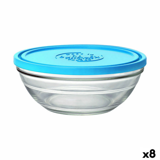 Panier-repas rond avec couvercle Duralex FreshBox Bleu 1,6 L (8 Unités)