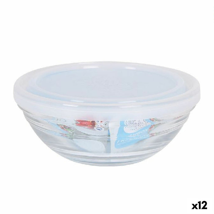 Panier-repas rond avec couvercle Duralex FreshBox Transparent Ø 14 cm (12 Unités)