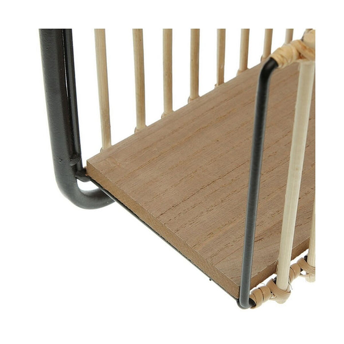 Étagère Versa Métal Rotin Bois MDF (12 x 68 x 32 cm)