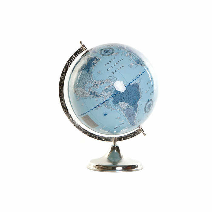 Globe terrestre DKD Home Decor Bleu Multicouleur Argenté Colonial 33 x 33 x 44 cm