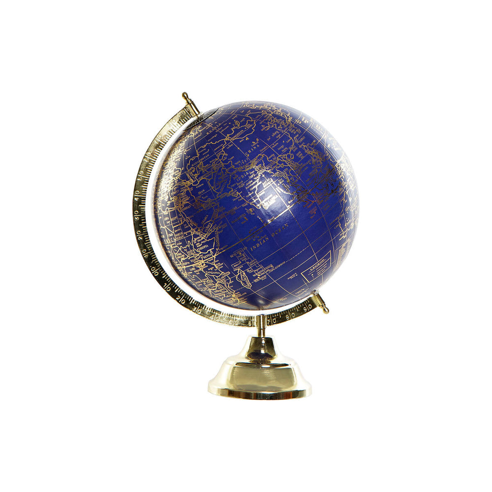 Globe terrestre DKD Home Decor Bleu Doré Métal (27 x 25 x 36 cm)