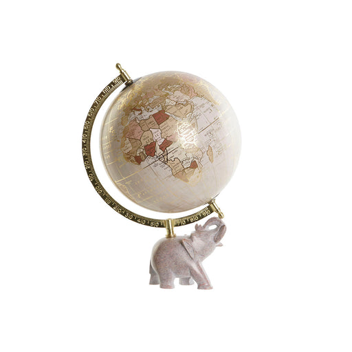 Globe terrestre DKD Home Decor Marron Doré Colonial 22 x 20 x 33 cm