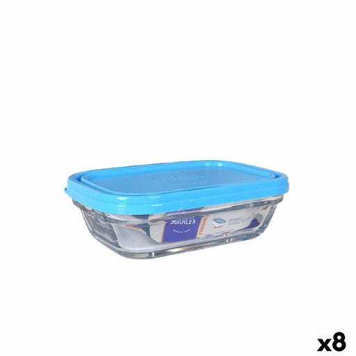 Boîte à repas rectangulaire avec couvercle Duralex Freshbox 400 ml Bleu (8 Unités)